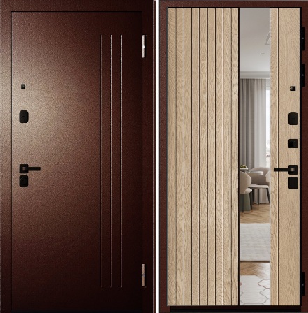 Марс медь / Зеркало Сапфир-01_ФЧ_ Дуб натуральный